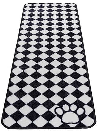 Pet Rebellion Stop Muddy Paws Dog Runner Check | Protect Your Floors from Dirt and Mud | Non-Slip, Absorbent, and Machine Washable | 50 x 150 cm