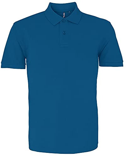 Asquith & Fox Men's Asquith and Fox Men's Polo Short Sleeve Polo Shirt, Blue (Bluepeacock 000), Large (Manufacturer Size:Large)