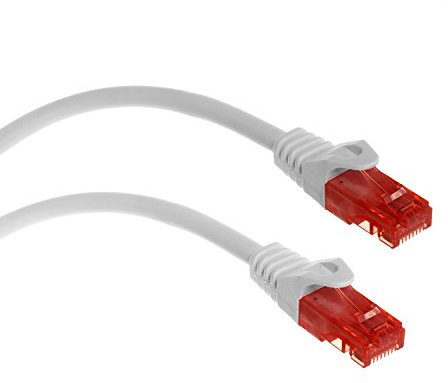 Maclean MCTV Ethernet cable Network cable Patch cable 2x RJ45 UTP cat 6 Network Lan cable 1,000 MBit/s (1m, White)