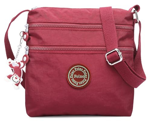 Foino Umhängetasche Damen Schultertasche Mode Kuriertasche Vintage Handtasche Lässige Taschen Reisetasche Leicht Strandtasche Sporttasche für Mädchen Büchertasche Design Messenger Bag