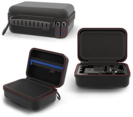 Digicharge Custodia Rigida per GoPro Hero12, Hero11, Hero10, Max Hero 12 11 Mini 10 9 8 7 6 5 4, DJI OSMO Action 3, Insta360 One, Akaso, Apexcam, Cooau, Action Cam Case Borsa Protettiva (17x13x7cm)