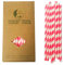 Bright Pink Striped Paper Straws, Pack of 100 Disposable Spiral Pink and White Stripes Paper Drinking Straws for Confetti Happiness Party Decorations