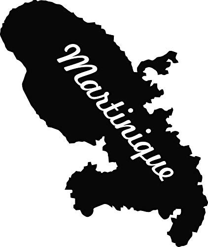 Werbetechnik Sotirios Papoutsis 2X Auto Aufkleber Car Sticker Martinique Insel Frankreich (ca. 11 cm) konturgeschnitten (Weiß)