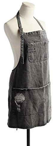 CACHIL Jeansschürze mit 5 Taschen für die Küche, grau, Standard