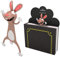 KOSTOO schöne Lesezeichen, lustiges 3D-Cartoon-Lesezeichen, Tiere, Lesezeichen für Studenten, Büro, Schreibwaren, kreatives Geschenk, ideal für Jungen und Mädchen (Kaninchen)