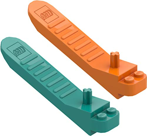 LEGO Lot de 2 séparateurs de pierre (orange et turquoise) 96874