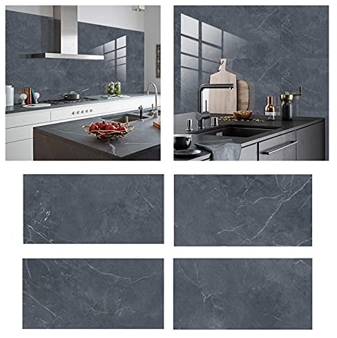 Exnemel - Respaldo autoadhesivo, 30 cm x 15 cm, diseño de mármol 3D, adhesivo adhesivo adhesivo para baldosas de mármol, pegatinas para azulejos de baño