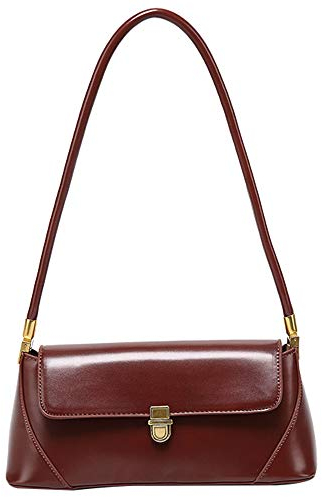 zhongningyifeng Kleine Clutch Umhängetasche für Damen Leder Mini Tote Handtasche Geldbörse mit Schnallenverschluss