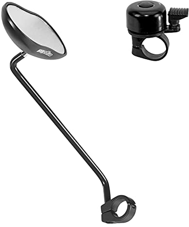 Humpert Ergotec Fahrrad Spiegel M-88 lang Rückspiegel Fahrradspiegel inkl. Fahrradklingel