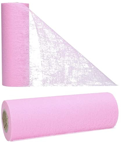 AmaCasa Tischläufer Rosa (17,5 cm x 25 m) – Hochwertiges Vliesband für stilvolle Tischdekoration bei Hochzeiten, Geburtstagen & besonderen Anlässen