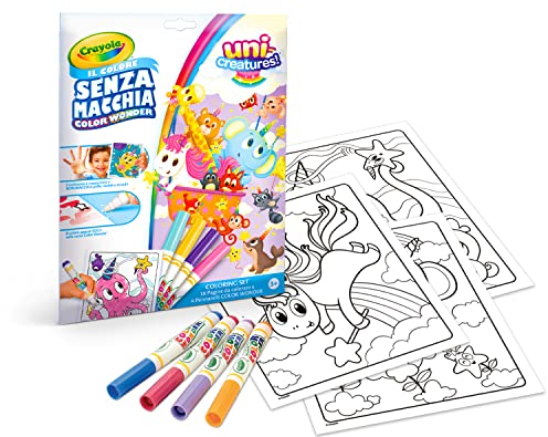 CRAYOLA Color Wonder, Coloring Set de 22 feutres sans Taches, avec 18 Pages