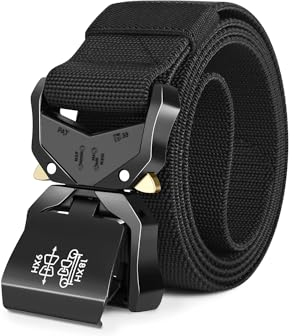 Leskyair Herren Taktischer Gürtel, Arbeitsgürtel Hochleistungsgürtel 1,5-Zoll, Militärstil Schnellverschluss Metallschnalle 38MM Breite