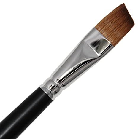 Grimas Profi-Schminkpinsel Rotmarder MS18, schräg, 18mm Breite, hochwertiger Pinsel, sehr elastisch, für alle Arten von Make-Up geeignet, ideal fürs Kinderschminken