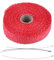 Auspuff-Wärmeband, Auspuffrohr-Isolierband, 5 M Auto-Isolierband, Auspuff-Wärmeband mit 4 Edelstahl-Kabelbindern(Rot)