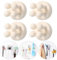 iBetterLife 5Pcs Self-adhesive Hooks Holders - Mounted to Wall Mirror for Clipping & Hanging Toothbrush Razor Towel Key Plug Cable, Utility Holder for Kitchen Bathroom Home Office Dorm Room Essentials