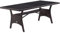 Casaria Table de Jardin polyrotin Brun 190x90x74 cm Plateau en Bois WPC Hauteur réglable résistant aux intempéries