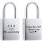 OTXIXTO Lucchetto d'amore Testo Personalizzato per Coppie Innamorati Ponte San Valentino con Chiave - Colore Argento