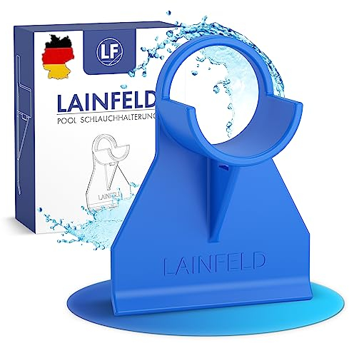 LAINFELD [1x] Pool Schlauchhalterung | 38-47mm | Pool Schlauchhalter als Knickschutz | Rohrhalter für Absperrventil Poolschlauchhalter Halterung