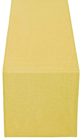 Leinen Optik Tischläufer Läufer Eckig 40 x 100 cm Gelb Abwaschbar Wasserabweisend Fleckschutz Pflegeleicht mit Saumrand