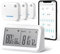 INKBIRD WIFI Thermometer Hygrometer Combo, Indoor 3 Pcs IBS-TH2 Bluetooth Temperature Humidity Sensors with IBS-M2 WiFi Gateway, Support 9 Channel for Baby Room, Home, Reptile, Terrarium, Greenhouse