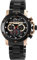Raptor Limited Soheib Herren-Uhr Chronograph Edelstahl Leuchtzeiger Analog Quarz RA20350 (schwarz schwarz roségoldfarbig)