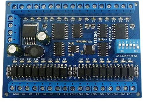 Skyverty DC 12V 24V 16 Eingang 16 Ausgang RS485 Fern Bedienung Schalter IO Erweiterung Platine Modbus RTU, Nur Platine