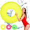 POPOYU Schwimmring Erwachsene 91cm,Erwachsene Schwimmring Gelb,Wasserring Aufblasbar,SchwimmringGroß,Pool RingErwachsene,Sommer Wasser Pool Floatie Pool Ring für Schwimmbad-Party, Strand Partyzubehör