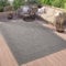 Paco Home Outdoor Teppich Wetterfest Balkon Küche Wohnzimmer Orientalisches Muster Vintage Optik Einfarbig 3D Modern, Grösse:160x220 cm, Farbe:Anthrazit 2