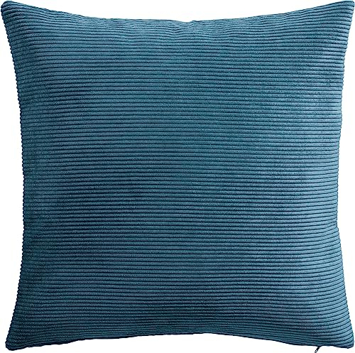 Erwin Müller Kissenhülle Glasgow Cord Petrol Größe 40x40 cm