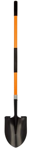 Dikuyeel Shovel for Digging Heavy Duty Metal Shovel with Fiberglass Handle, 56 Inches