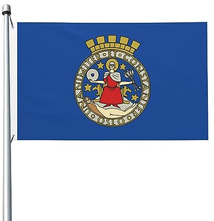 Flagge von Oslo-Flagge, 90 x 150 cm, doppelseitige Flaggen, langlebig, für den Außenbereich, Hof, Dekorationen, Flaggen, Zuhause, Party, Willkommensflagge
