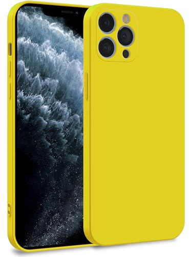 MyGadget Hülle für iPhone 11 Pro - Zweilagige Handyhülle mit Kameraschutz - Cover mit Innenfutter & Silikon außen - Gelb