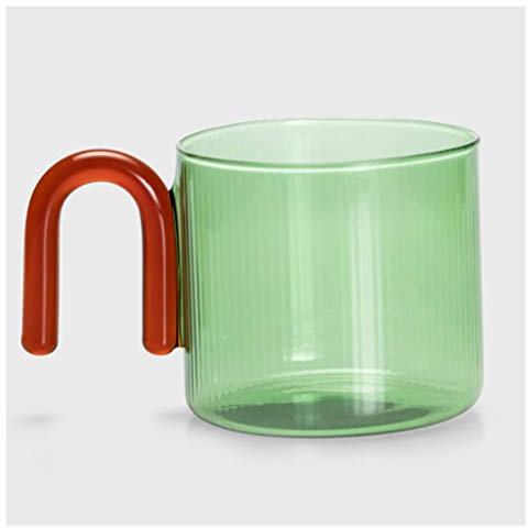 ESOUY Taza de cerámica Taza simple personalizada Taza de café Taza de café de vidrio Creativo Europeo Taza Exquisita Taza de Oficina para el hogar Taza de té Taza de agua Taza en forma de U