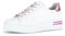Gabor Damen Low-Top Sneaker, Frauen Halbschuhe,Leichte Mehrweite (G),Freizeitschuhe,Turnschuhe,Laufschuhe,schnürer,Weiss/Rose,40.5 EU / 7 UK