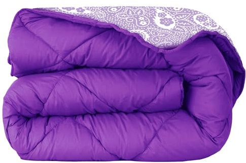 various Edredón Nórdico Bicolor - Edredón 400 gr/m² Microfibra de Poliéster 100% Reversible Transpirable Rellno Fibra Hueca siliconada válido para Cama de150-250 x 270 cm Color Arya y Lila
