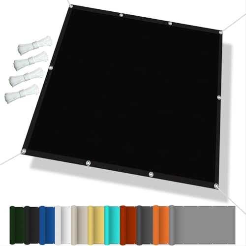 Sonnensegel 2 x 5 m Sonnensegel für Gartenpavillon PES Polyester Sonnenschutz UV Schutz Sonnenschutz Markise für Balkon Terrasse Garten, Schwarz