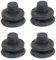 SPARES2GO Round Foot for Magimix Le Duo Plus Expert Juicer (Pack of 4 Feet, Black)