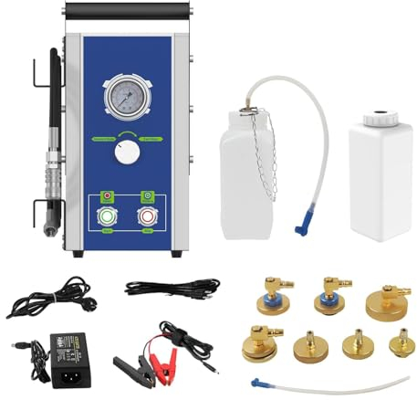 BELEY Bremsenentlüftungsgerät Elektromotorisches 110V/220V mit Drucküberwachung und 7 Adapter,Bremsflüssigkeitswechselgerät 0-3 bar mit 2 Druckmodi - Universal für alle Fahrzeuge