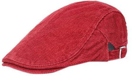 Aublinto Baseballkappe aus Cord Cord Newsboy Cap Cord Kappe Unisex Cord Flatcap Warme Schiebermütze Freizeit Cord Kappe Maler Mütz Verstellbarer Cord Flatcap Retro Flat Caps