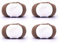 ggh Lacy Set | 4x25g (insgesamt 100g) Set| 150m/25g Merinowolle mit Seide zum Stricken | Farbe 018 - Braun