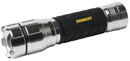 Stanley Hand Torch 1000 Lumens, Lightweight Aluminium Body. IPX4 Rated, Splash Waterproof, Black