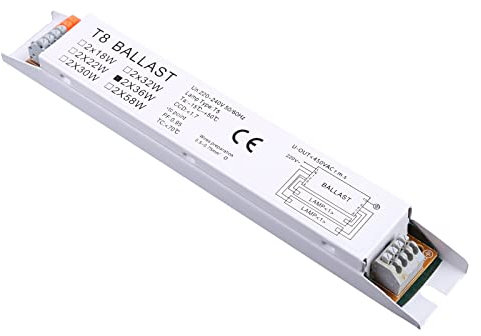 SUCHUANGUANG 1 Pieza 2x36W T8 balastro electrónico Compacto Tubo de Inicio Luces de Escritorio balastos Fluorescentes para Suministros de Oficina en el hogar Hoja de Hierro