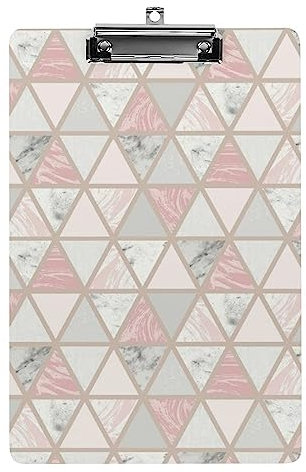 A4-Klemmbrett, Roségold-graues Marmor-Klemmbrett, Acryl-Klemmbretter für Büro, Schule