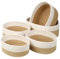 Gbrvuoz 5PCS Shelf Baskets with Handles, Woven Cotton Rope Storage Basket Toy Basket Storage Baby Storage Organiser Bathroom Storage Baskets for Make up Cupboard Drawer Closet (Brown&White)