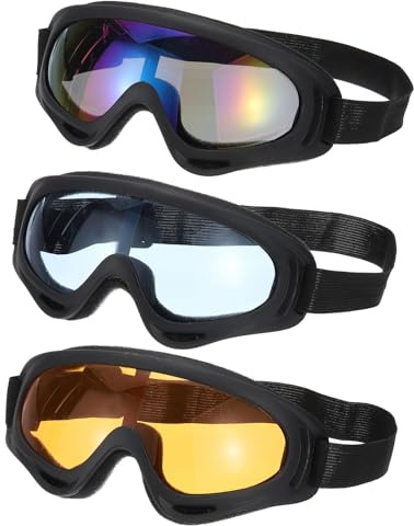 PATIKIL Dirt Bike Brille, Motorradbrille, ATV-Brille, Skibrille, Rennhelm, Schutzbrille für Bergsteigen, Ski, Reiten