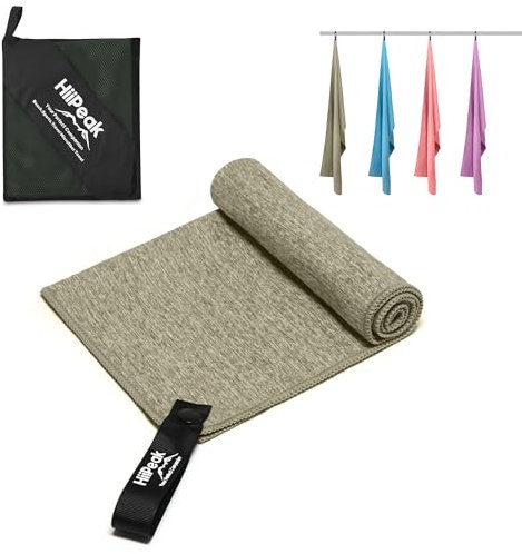 HiiPeak Mikrofaser Handtuch Kompakt und Leicht Microfaser Handtücher Fitness Handtuch Schnelltrocknend microfaser Badetuch Saugfähiges Sporthandtuch Fitnessstudio Schwimm und Gym Handtuch