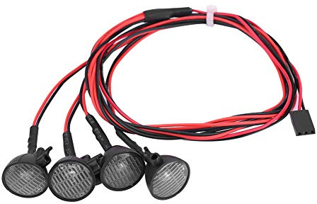 RC-LED-Leuchten, RC-Crawler-LEDs, Lichtleiste, Dachbeleuchtung, Lampenzubehör, RC-Autoleuchten, RC-Auto-Lichtset, RC-Crawler-Zubehör für Axial Scx10 4 Auto (4LED weißes Licht)