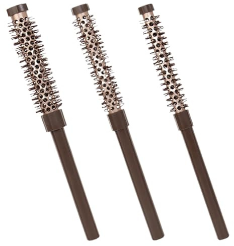 Small Round Hair Brush, Roller Comb Round Brush Set for Blow Drying, Professional Rolling Brushes for Styling, Lifting, Curling Bangs and Beard, 9.13x1.97x1.38 Inches