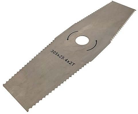 Disco Lama per Decespugliatore Professionale universale a 2 Denti Seghettati Diametro Taglio Ø 305mm Foro 25.4mm x 2T ad Alta Efficienza per il Taglio di Erba, Arbusti, Rovi e Spine