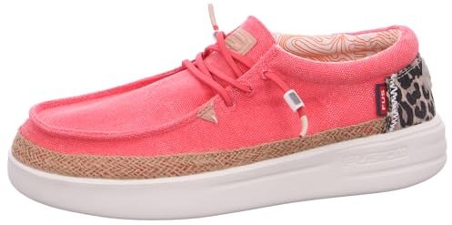 Fusion Leinenschuh Rot in Größe 36